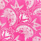 Preview: Paviot, Serviette, bedruckt mit Paislex Banaglore pink, Motiv